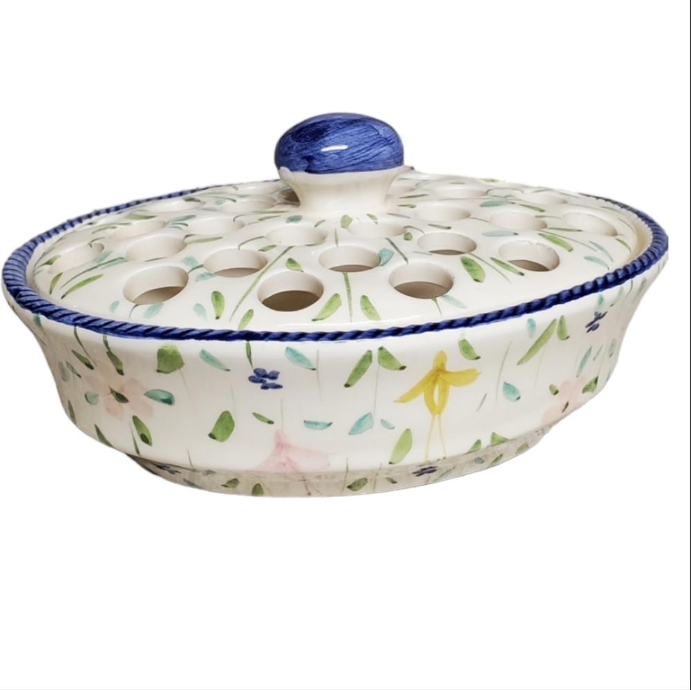 Potpourri Jar & Lid Vintage Small Floral